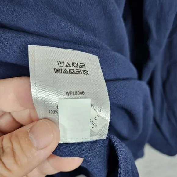 STYLE & Co. Industrial Blue V-neck Peasnt Women's Blouse Size 2X - Picture 6 of 8